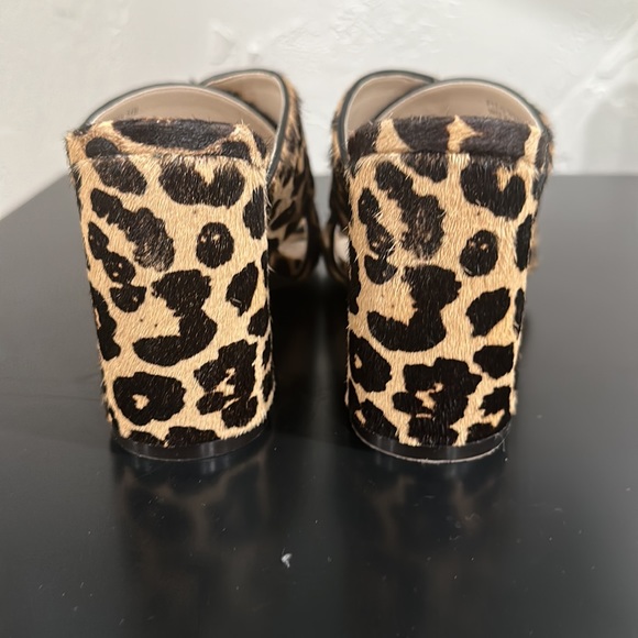 NWOT Cole Haan Leopard Fur Heeled Sandals - Picture 3 of 7